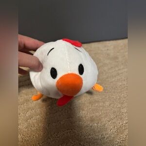 Charming Plush Chicken Toy with Orange and White Accents